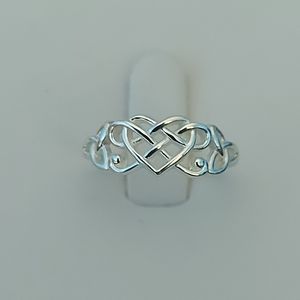 Celtic Heart Ring, 925 Sterling Silver